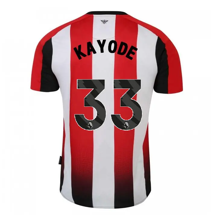 23/25 Brentford Adult Home Shirt KAYODE 33