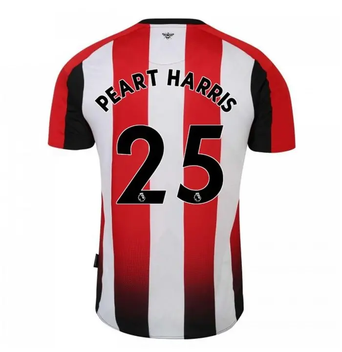 23/25 Brentford Adult Home Shirt PEART HARRIS 25