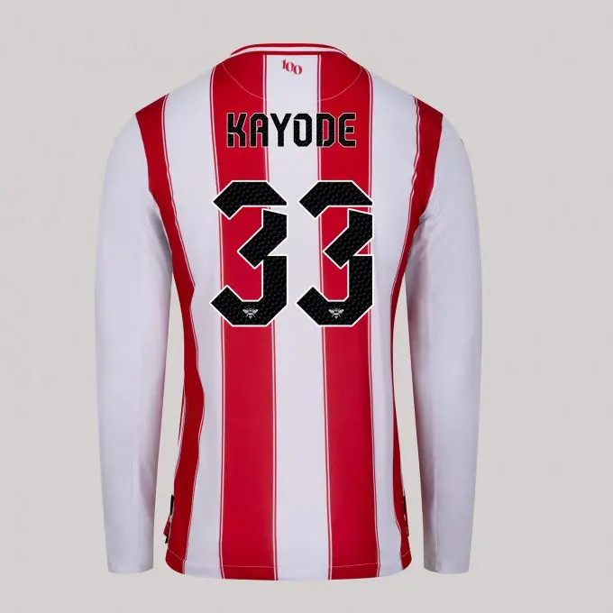 25/26 Brentford Adult Replica L/S Home Shirt - KAYODE 33-2500058-KAYODE 33 25/26 Brentford Adult Replica L/S Home Shirt - KAYODE 33 - Image 1