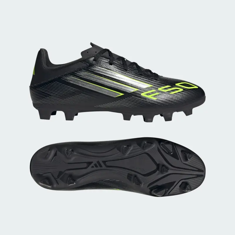 Adidas F50 Club FG/MG Core Black Iron Metallic Lucid Lemon