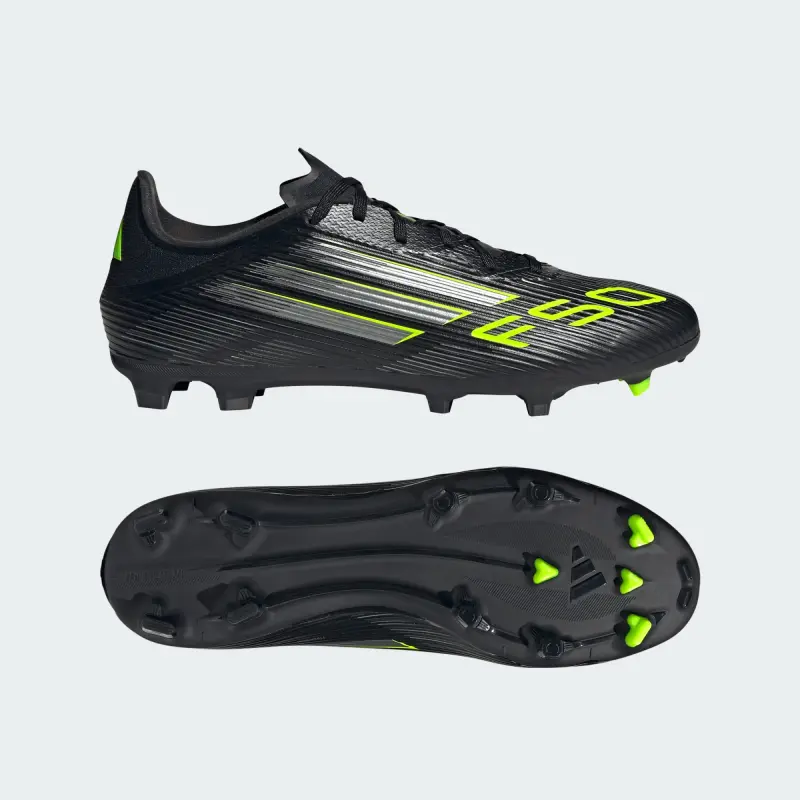 Adidas F50 League FG/MG Core Black Iron Metallic Lucid Lemon-JI0007 Adidas F50 League FG/MG Core Black Iron Metallic Lucid Lemon - Image 1