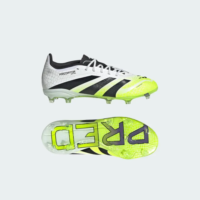 Adidas Predator Elite FG Cloud White Core Black Lucid Lemon (GS)-JI1179 Adidas Predator Elite FG Cloud White Core Black Lucid Lemon (GS) - Image 1