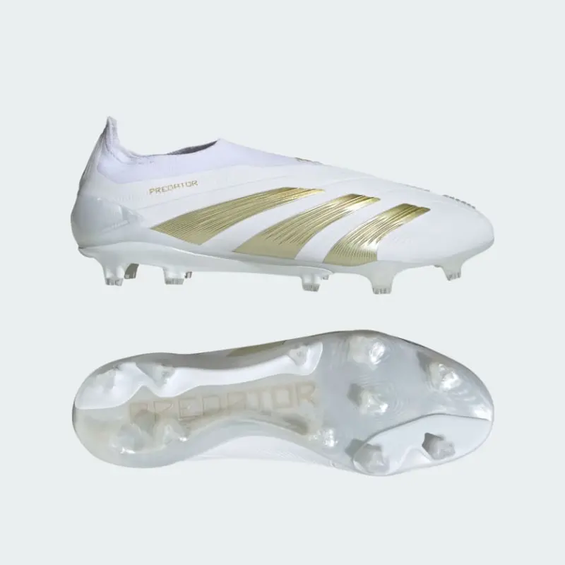 Adidas Predator Elite Laceless Firm Ground Boots Cloud White