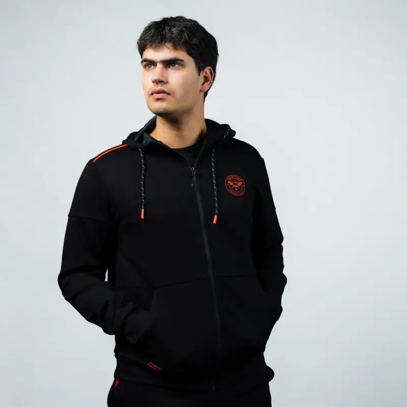 Brentford Active Full Zip Through Hoodie-2400233 Brentford Jersey Collection - Shop Football Kits & Shoes