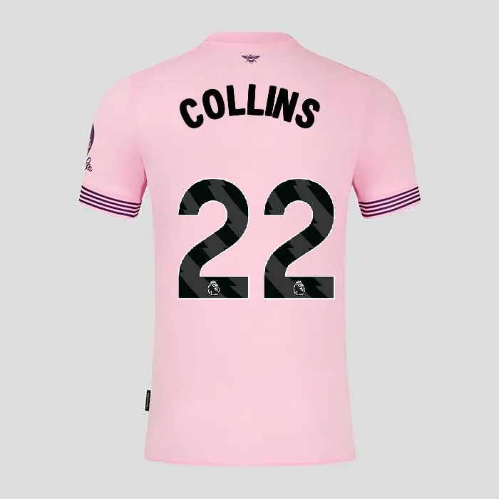 Brentford Adult Away Shirt 24/25 COLLINS 22-2425/4228-2400324-NATHAN COLLINS 22 Brentford Jersey Collection - Shop Football Kits & Shoes Brentford Adult Away Shirt 24/25 COLLINS 22-2425/4228-2400324-NATHAN COLLINS 22 Brentford Jersey Collection - Shop Football Kits & Shoes