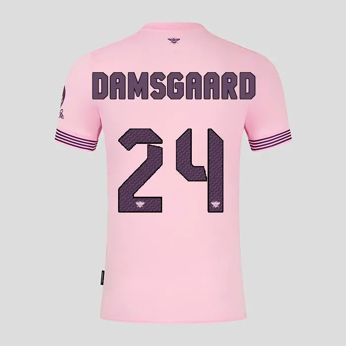 Brentford Adult Away Shirt 24/25 DAMSGAARD 24-2425/4233-2400324-MIKKEL DAMSGAARD 24 Brentford Jersey Collection - Shop Football Kits & Shoes