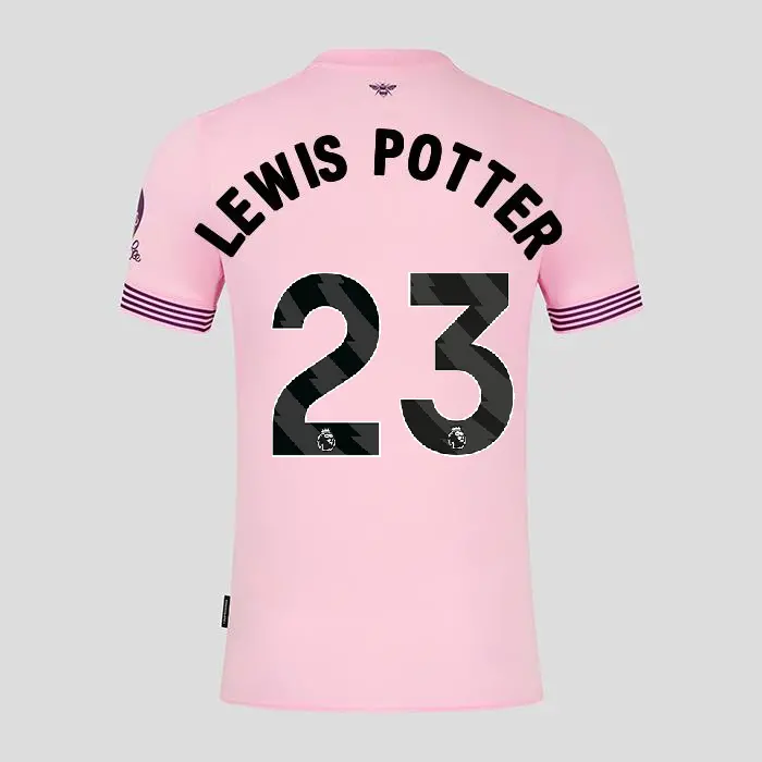 Brentford Adult Away Shirt 24/25 LEWIS POTTER 23-2425/4231-2400324-KEANE LEWIS POTTER 23 Brentford Jersey Collection - Shop Football Kits & Shoes