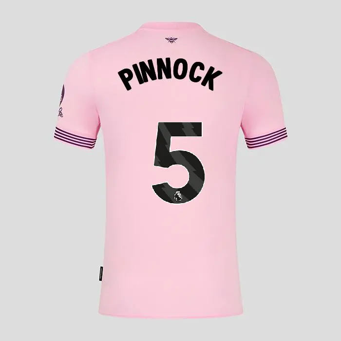 Brentford Adult Away Shirt 24/25 PINNOCK 5-2425/4189-2400324-ETHAN PINNOCK 5 Brentford Jersey Collection - Shop Football Kits & Shoes