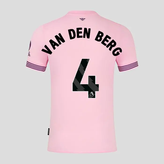 Brentford Adult Away Shirt 24/25 VAN DEN BERG 4-2425/4720-2400324-SEPP VAN DEN BERG 4 Brentford Jersey Collection - Shop Football Kits & Shoes