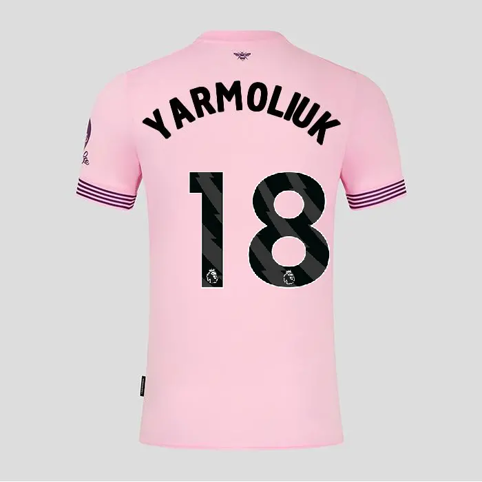 Brentford Adult Away Shirt 24/25 YARMOLIUK 18-2400324-18 Brentford Jersey Collection - Shop Football Kits & Shoes
