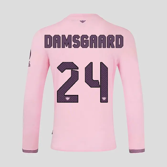 Brentford Adult  Away Shirt L/S 24/25 DAMSGAARD 24-2425/4383-2400336-MIKKEL DAMSGAARD 24 Brentford Jersey Collection - Shop Football Kits & Shoes