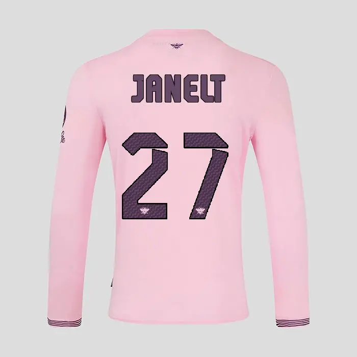 Brentford Adult  Away Shirt L/S 24/25 JANELT 27-4389-2400336-VITALY JANELT 27 Brentford Jersey Collection - Shop Football Kits & Shoes