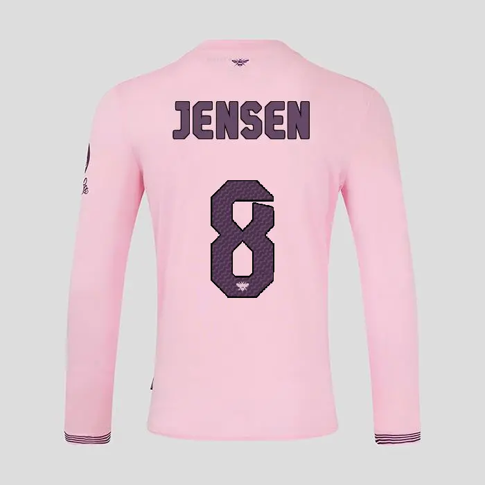 Brentford Adult  Away Shirt L/S 24/25 JENSEN 8-2425/4347-2400336-MATHIAS JENSEN 8 Brentford Jersey Collection - Shop Football Kits & Shoes