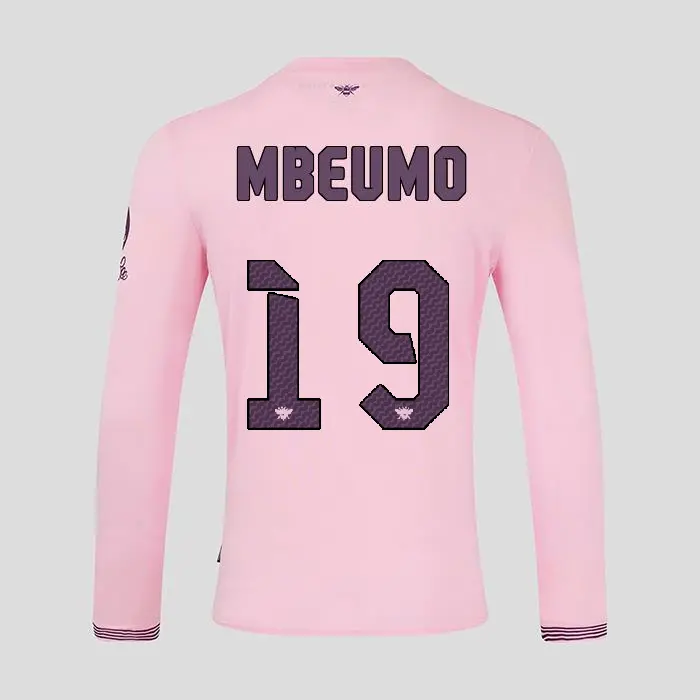 Brentford Adult  Away Shirt L/S 24/25 MBEUMO 19-2425/4371-2400336-BRYAN MBEUMO 19 Brentford Jersey Collection - Shop Football Kits & Shoes