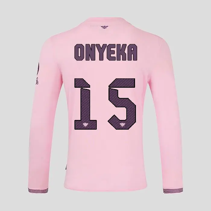 Brentford Adult  Away Shirt L/S 24/25 ONYEKA 15-2425/4362-2400336-FRANK ONYEKA 15 Brentford Jersey Collection - Shop Football Kits & Shoes