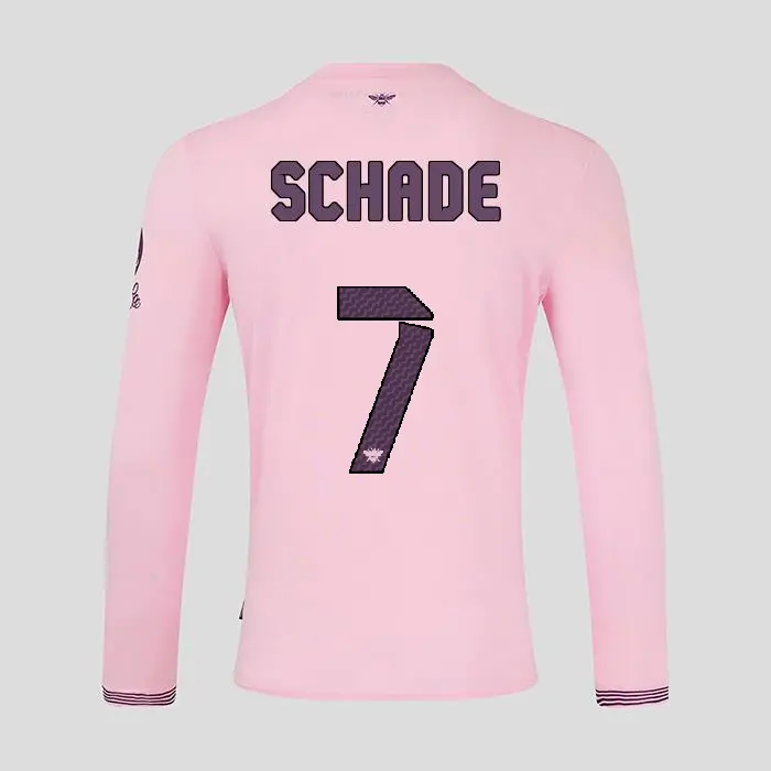 Brentford Adult  Away Shirt L/S 24/25 SCHADE 7-2425/4344-2400336-KEVIN SCHADE 7 Brentford Jersey Collection - Shop Football Kits & Shoes