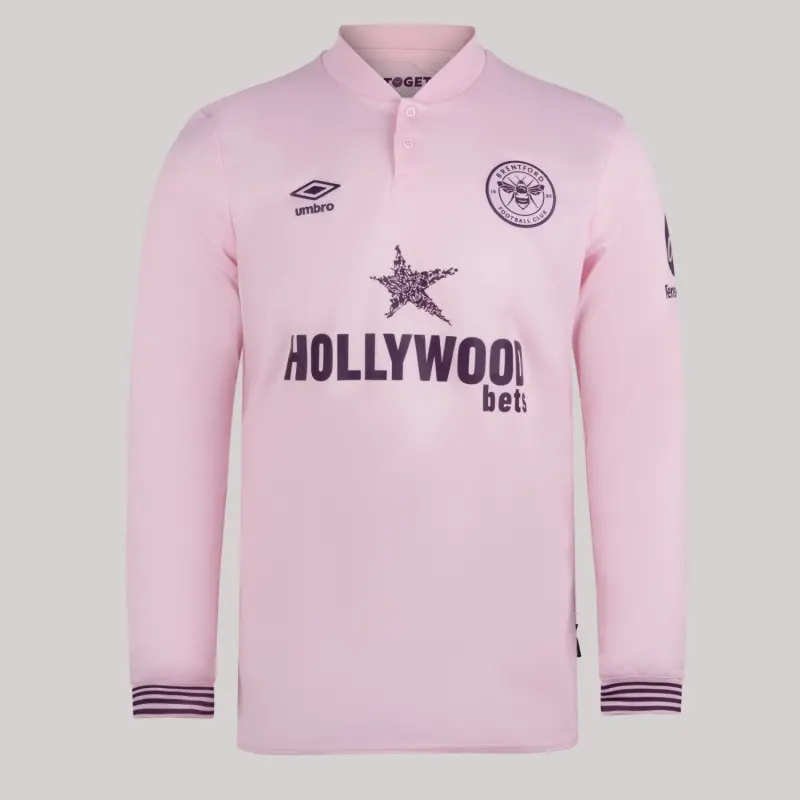 Brentford Adult Away Shirt L/S 24/25 With Custom Printing-2400336-Custom Brentford Jersey Collection - Shop Football Kits & Shoes