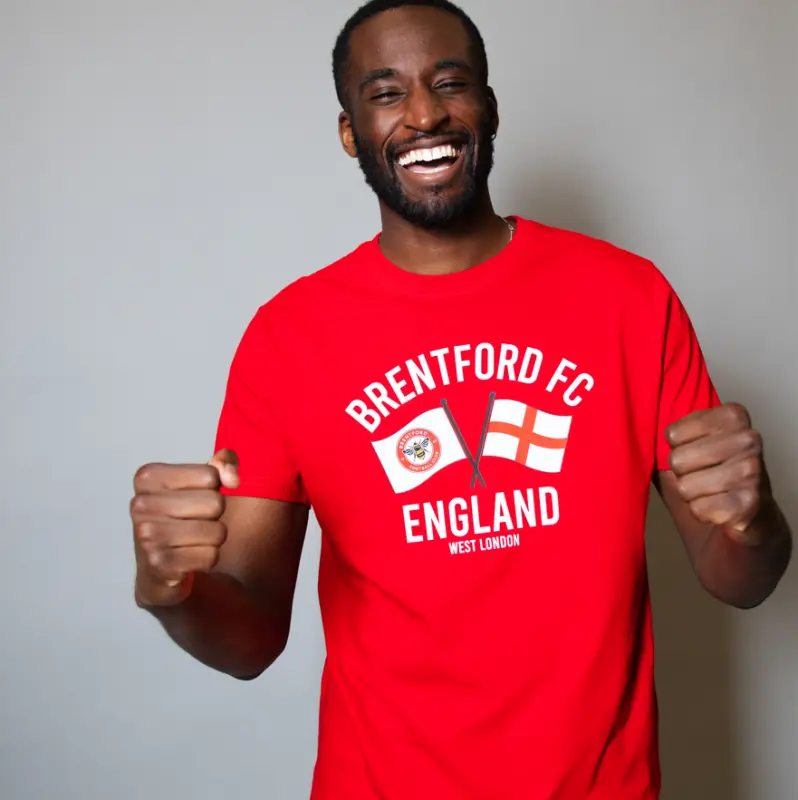 Brentford Club & Country England Flag Tee-2400315 Brentford Jersey Collection - Shop Football Kits & Shoes