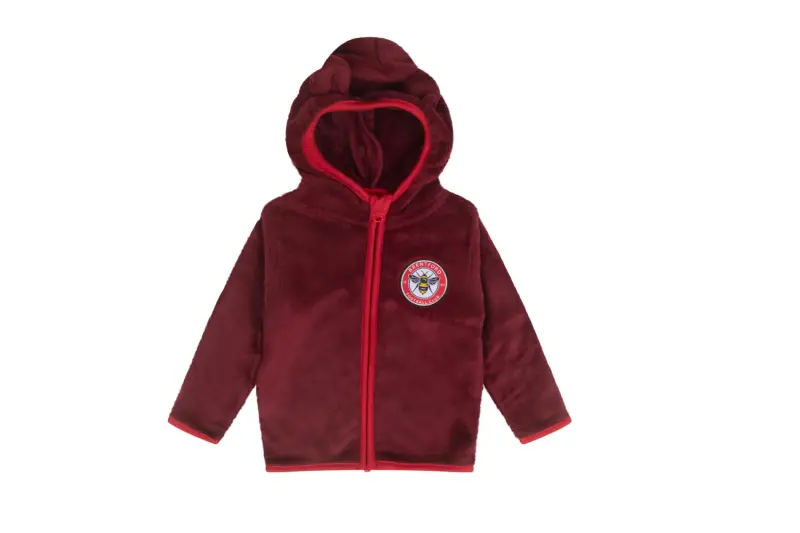Brentford Crest Teddy Hoody-2400253 Brentford Jersey Collection - Shop Football Kits & Shoes