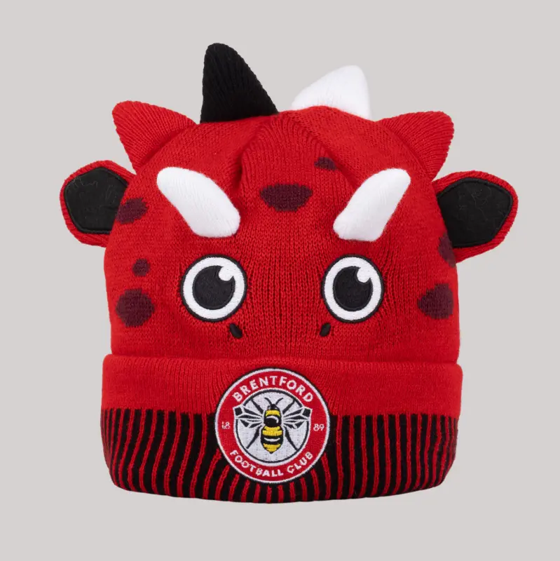 Brentford Jr Dino Beanie Brentford Jersey Collection - Shop Football Kits & Shoes