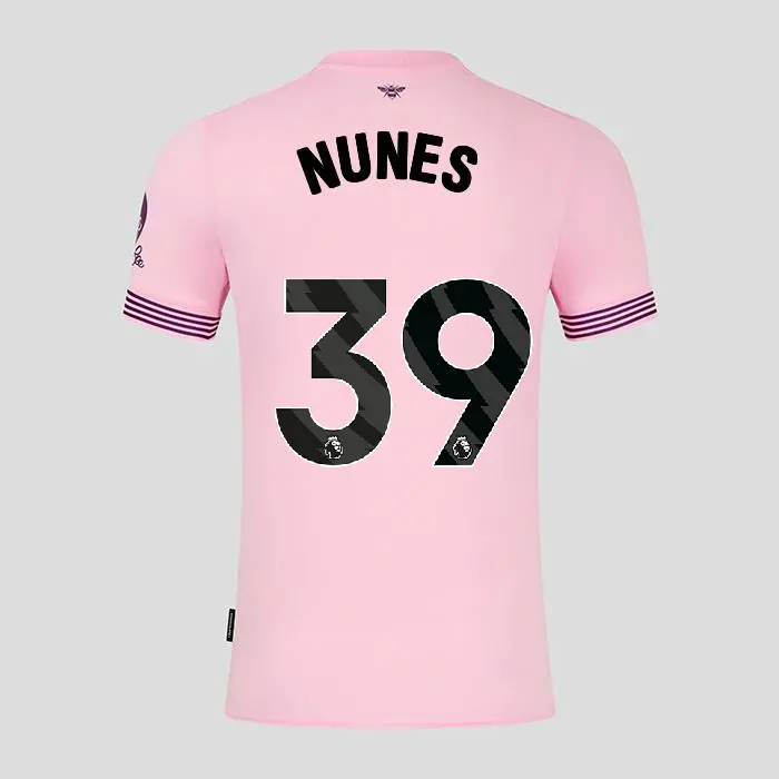 Brentford Junior Away Shirt 24/25 NUNES 39-2425/4732-2400332-Gustavo NUNES 39 Brentford Jersey Collection - Shop Football Kits & Shoes