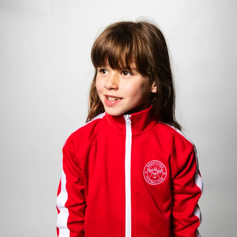 Brentford Junior Crest Track Jacket-2300004 Brentford Jersey Collection - Shop Football Kits & Shoes