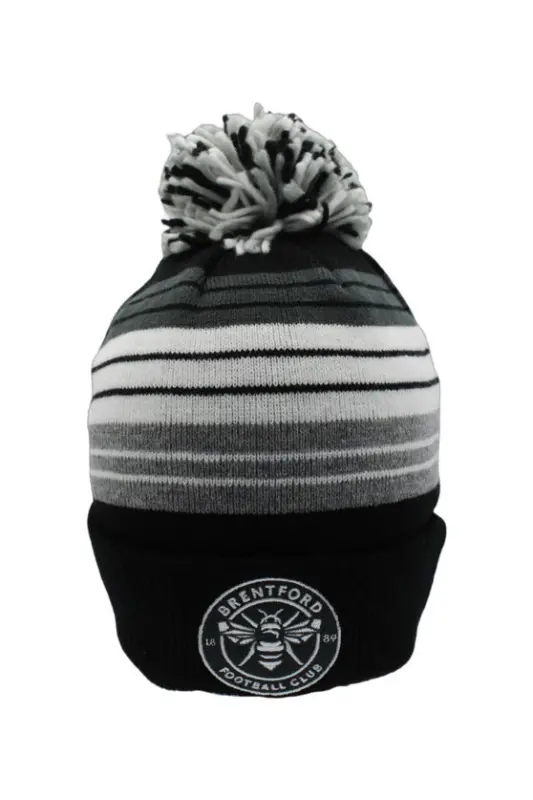 Brentford Mono Stripe Beanie Brentford Jersey Collection - Shop Football Kits & Shoes