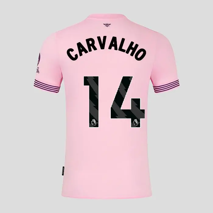 Brentford Womens Away Shirt 24/25 CARVALHO 14-2425/4703-2400335-FABIO CARVALHO 14 Brentford Jersey Collection - Shop Football Kits & Shoes