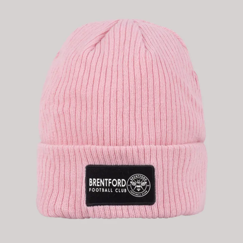 Brentford  Womens Text Cuff Beanie 24 Brentford Jersey Collection - Shop Football Kits & Shoes