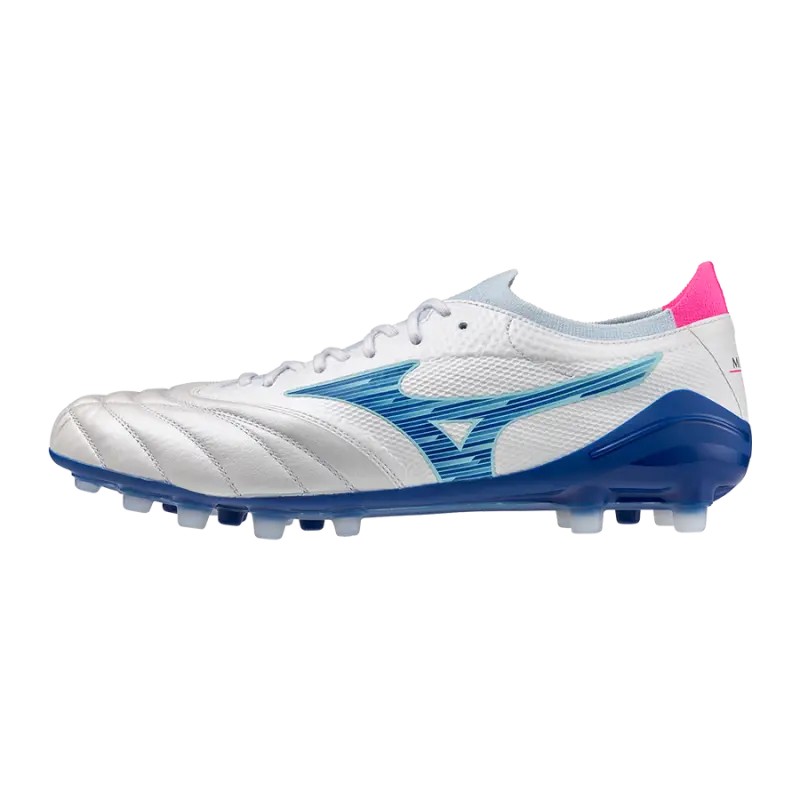 Mizuno MORELIA NEO IV BETA ELITE AG White/Tanager Turquoise/Pink Tetra
