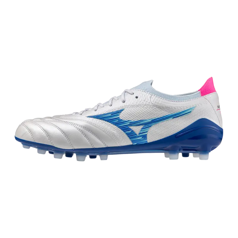 Mizuno MORELIA NEO IV BETA JAPAN AG White/Tanager Turquoise/Pink Tetra
