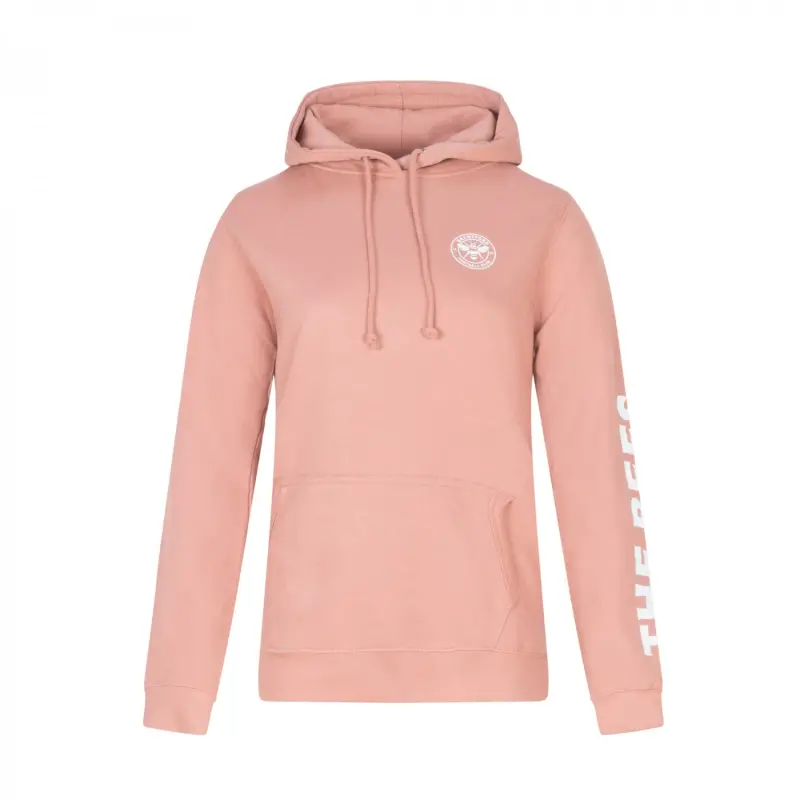 The Bees Text Womens Hoodie-2300449 Brentford Jersey Collection - Shop Football Kits & Shoes