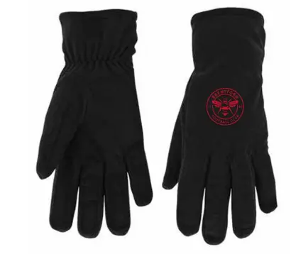 Womens Crest Fleece Gloves Brentford Jersey Collection - Shop Football Kits & Shoes